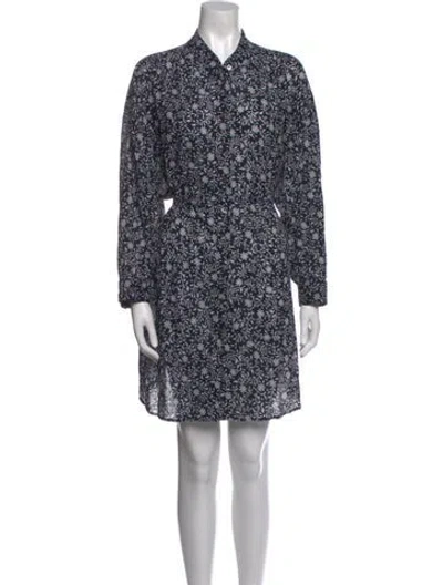 Pre-owned Xirena Floral Print Knee-length Dress In Blue