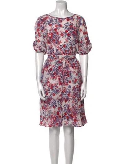 Pre-owned Xirena Floral Print Knee-length Dress In Purple