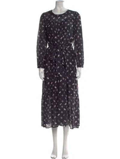 Pre-owned Xirena Floral Print Long Dress In Blue