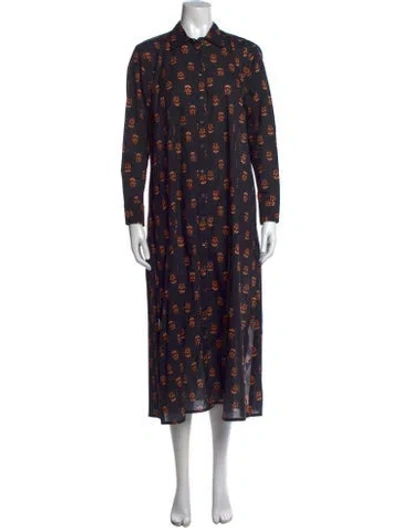Pre-owned Xirena Floral Print Long Dress In Blue