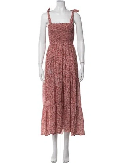 Pre-owned Xirena Floral Print Long Dress In Brown
