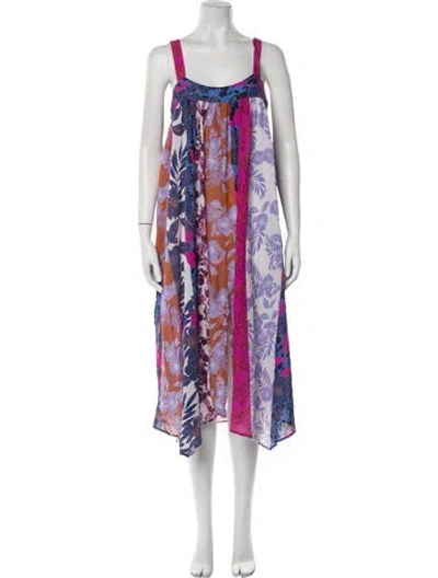 Pre-owned Xirena Floral Print Long Dress In Multi