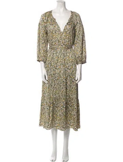 Pre-owned Xirena Floral Print Long Dress In Multi