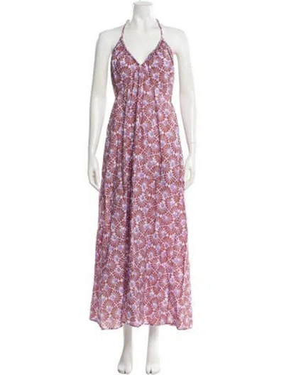 Pre-owned Xirena Floral Print Long Dress In Multi