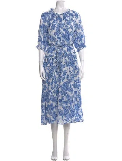 Pre-owned Xirena Floral Print Long Dress In Multi