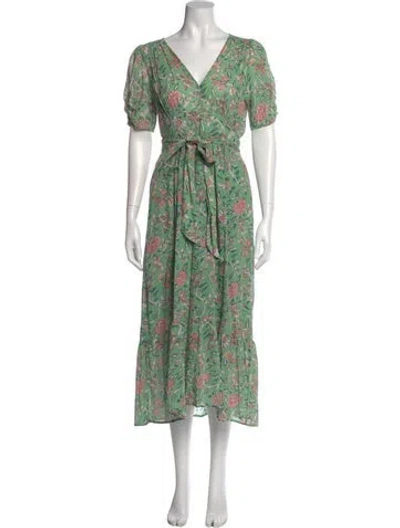 Pre-owned Xirena Floral Print Long Dress In Multi