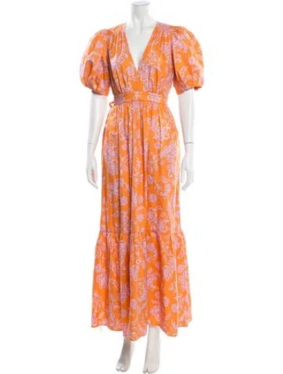 Pre-owned Xirena Floral Print Long Dress In Multi