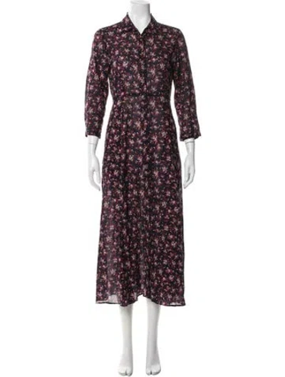Pre-owned Xirena Floral Print Long Dress In Multi