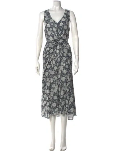 Pre-owned Xirena Floral Print Long Dress In Multi
