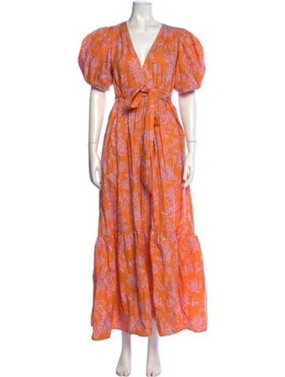 Pre-owned Xirena Floral Print Long Dress In Multi
