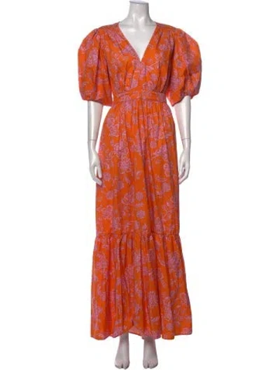 Pre-owned Xirena Floral Print Long Dress In Multi