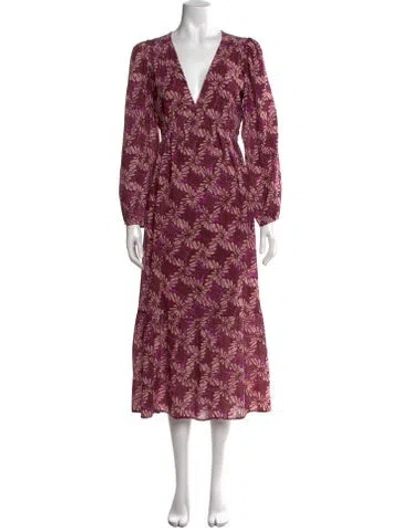 Pre-owned Xirena Floral Print Long Dress In Multicolor