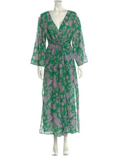 Pre-owned Xirena Floral Print Long Dress In Neutral