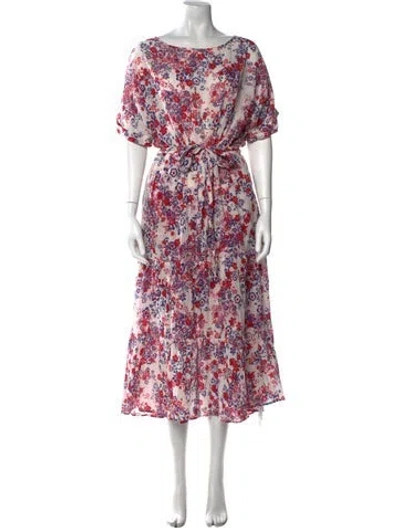 Pre-owned Xirena Floral Print Long Dress In Neutral