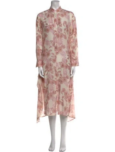 Pre-owned Xirena Floral Print Long Dress In Neutral