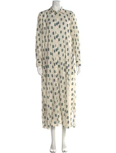 Pre-owned Xirena Floral Print Long Dress In Neutral