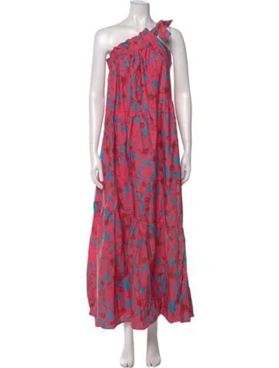 Pre-owned Xirena Floral Print Long Dress In Pink