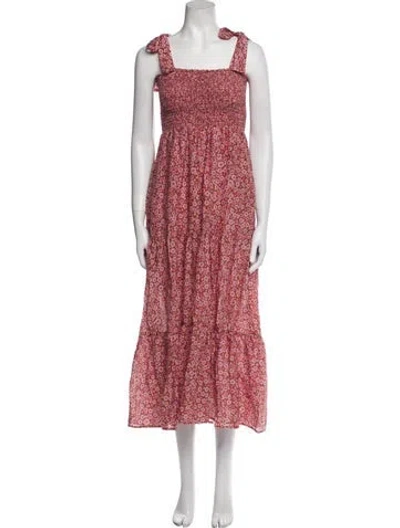 Pre-owned Xirena Floral Print Long Dress In Pink