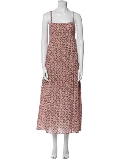 Pre-owned Xirena Floral Print Long Dress In Pink