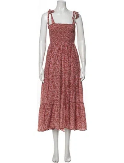 Pre-owned Xirena Floral Print Long Dress In Pink