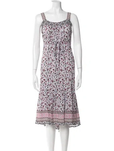 Pre-owned Xirena Floral Print Long Dress In Pink