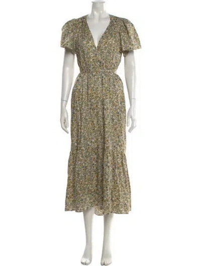 Pre-owned Xirena Floral Print Long Dress W/ Tags In Multi