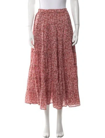 Pre-owned Xirena Floral Print Long Skirt In Brown