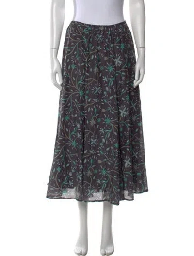 Pre-owned Xirena Floral Print Long Skirt In Multi