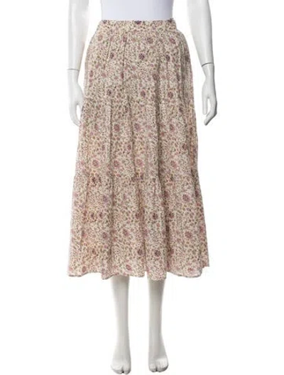 Pre-owned Xirena Floral Print Long Skirt In Neutral