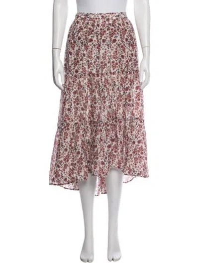 Pre-owned Xirena Floral Print Long Skirt In Neutrals
