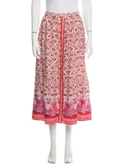 Pre-owned Xirena Floral Print Long Skirt W/ Tags In Pink