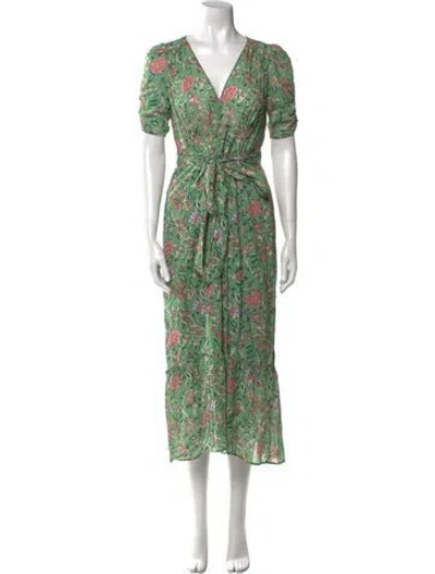 Pre-owned Xirena Floral Print Midi Length Dress In Multi
