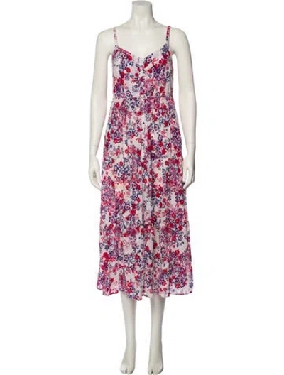 Pre-owned Xirena Floral Print Midi Length Dress In Multi