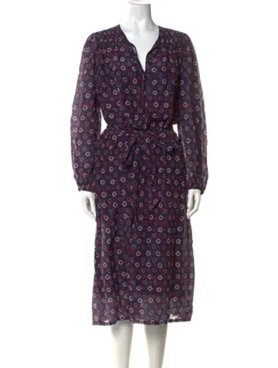 Pre-owned Xirena Floral Print Midi Length Dress In Multi
