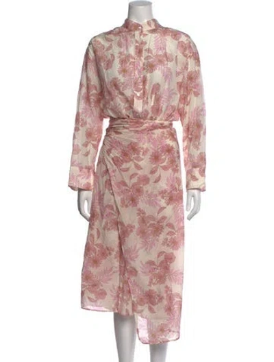 Pre-owned Xirena Floral Print Midi Length Dress In Neutral