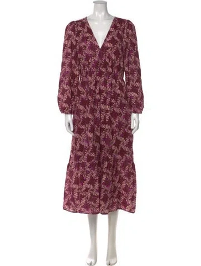 Pre-owned Xirena Floral Print Midi Length Dress W/ Tags In Multi