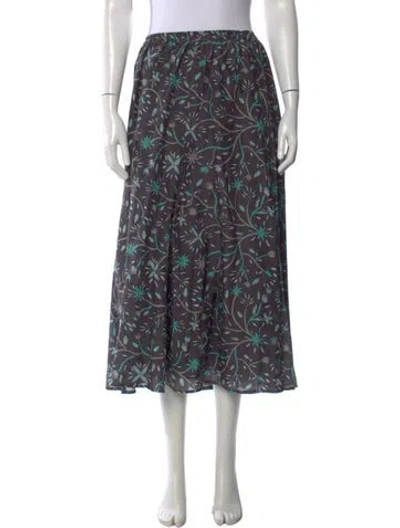 Pre-owned Xirena Floral Print Midi Length Skirt W/ Tags In Multi
