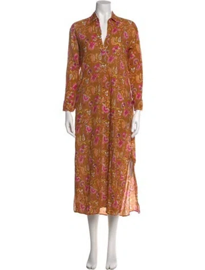 Pre-owned Xirena Floral Print Mini Dress In Brown