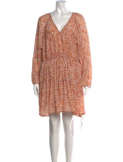 Pre-owned Xirena Floral Print Mini Dress In Orange