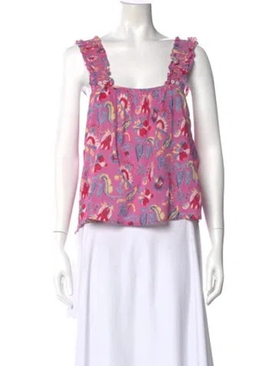 Pre-owned Xirena Floral Print Mini Dress In Purple