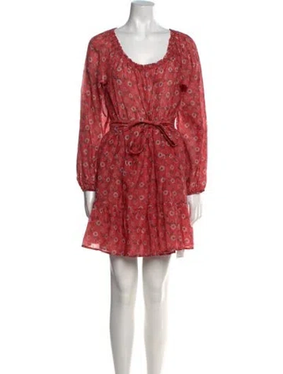 Pre-owned Xirena Floral Print Mini Dress In Red