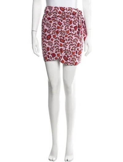 Pre-owned Xirena Floral Print Mini Skirt In Pink