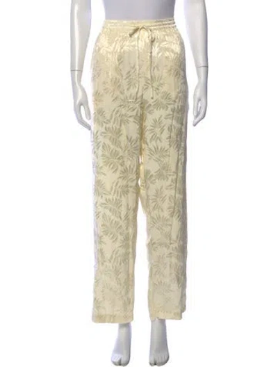 Pre-owned Xirena Floral Print Wide Leg Pants In Neutral
