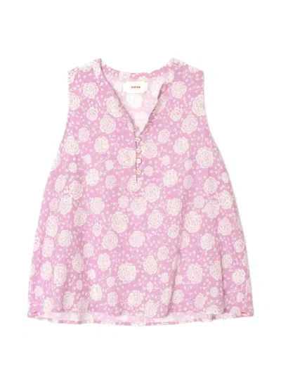 Xirena Floral V-neck Top In Purple