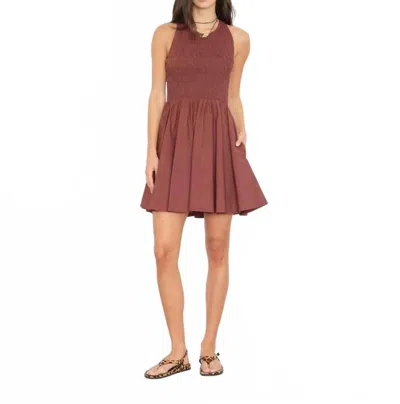 Xirena Florie Dress In Adobe Brown In Burgundy