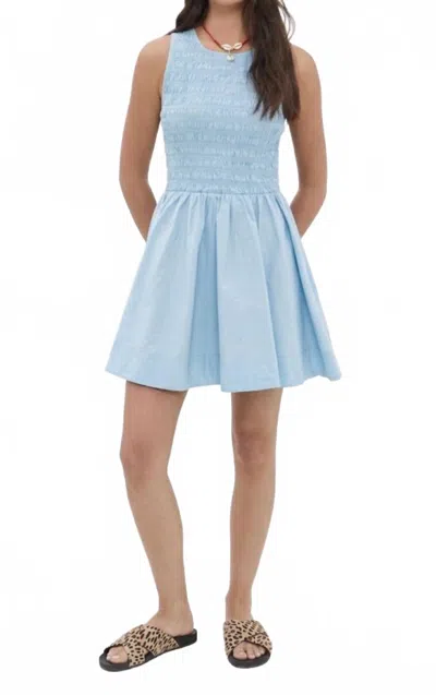 Xirena Florie Ruched Dress In Clear Water In Blue