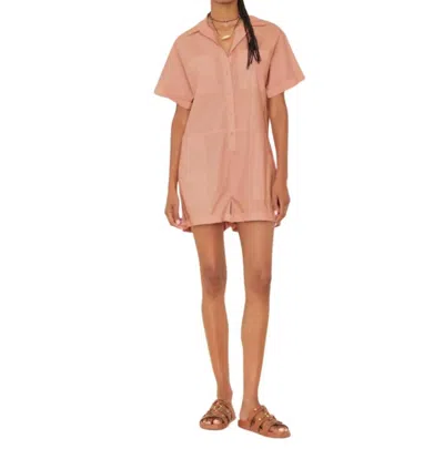 Xirena Franklin Button-front Romper In Cappuccino In Pink