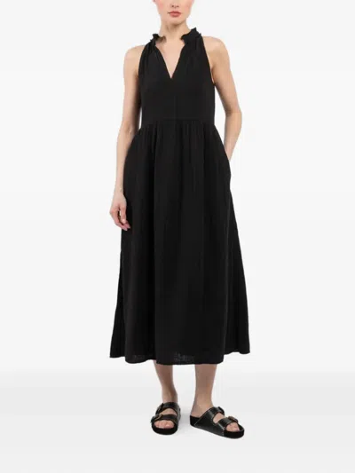 Xirena Frill-neck Sleeveless Dress In Black
