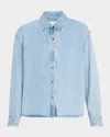 Xirena Gia Collared Chambray Button-front Shirt In Atlantic