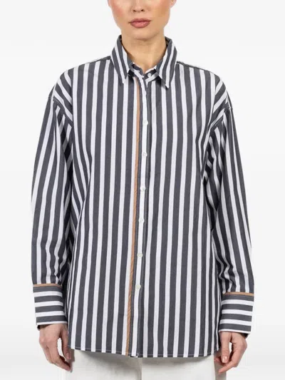Xirena Gillian Striped Shirt In Black